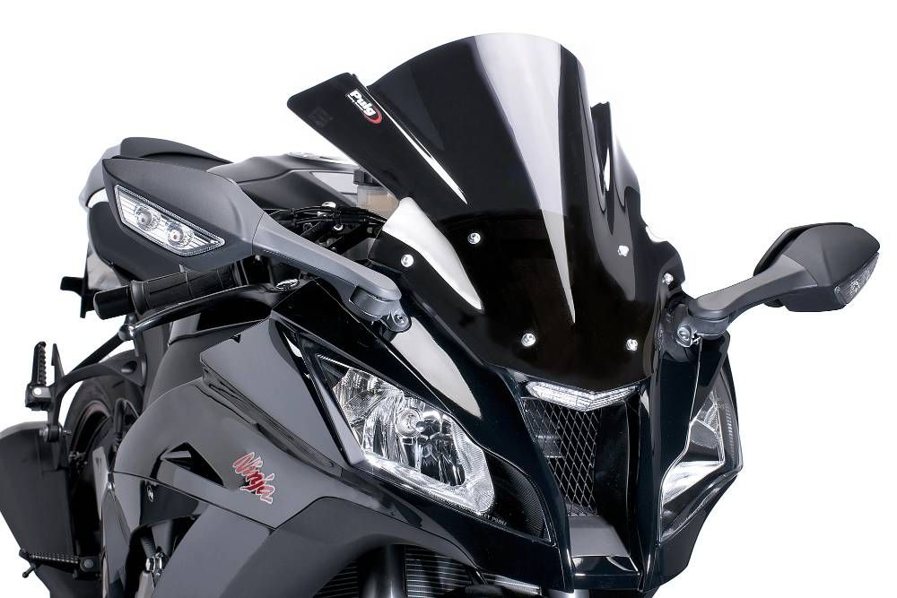 Puig Z-Racing Windscreen for Kawasaki ZX-10R 2011-15 - Black