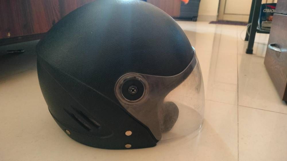 Black Helmet with Clear Visor